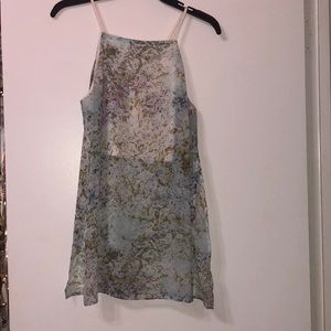 BCBGeneration Double Split Floral Top